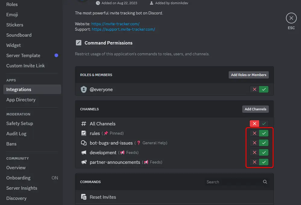 restric bot to one channel